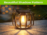 Black White Outdoor Hanging Lanterns Solar Powered Lanterns Outdoor Lighting Garden V1347-124-WHI-28920