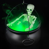 Halloween Outdoor Decorations Witch Cauldron Tripod Stand Fog Machine With - Black - Size 130cm V1107-129-27299-BLK-130CM