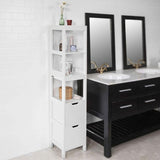 Freestanding Tall Cabinet with Standing Shelves and Drawers V178-84850