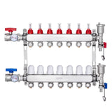 7-Branch Heat Manifold, 1/2" PEX Tubing Manifold, Stainless Steel PEX Manifold for Hydronic V952-DRFSQBXG7HLG5ODPQV0