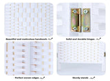 4 Panel Room Divider Decorative Folding Rattan Wicker Screen Room Privacy Separator White V957-SDFOROSN3207S