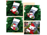 Christmas Stockings for Family Kids Santa Snowman Bear Large Stockings Christmas Decorations for V1366-AZ2-W-13263