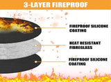 48in Round Fire Pit Mat for Stove Bonfire,Grill Fireproof Under Grill to Protect Deck Patio Grass V1370-AZ4-11657