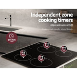 Devanti Electric Ceramic Cooktop 60cm Touch Control CCT-B-4E-4Z-TOUCH-BK