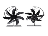 Heat Powered Stove Fan 7 Blade Moon Model Silent Operation Circulating Warm Air Highly Efficient Log V1294-YM0706-3114230120111