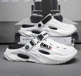 Unisex Clog Sandals Open Toe Slip-On Sandals Soft Sole Walking Shoes Outdoor - Beige - Size V1106-M-SHOE-20985-BEIG-6AU6EU39