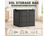 XXL Foldable Storage Bag with Reinforced Handles, 180L Extra Large Capacity Storage Bags, Zippered V1366-AZ2-W-18308