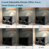 Dementia Digital Clock for Seniors, Extra Large Electric Calendar Clock With 20 Alarms Auto DST and V1237-MS-724-080