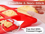 Mini Muffin Pan with Metal Reinforced Frame 24 Cups & Silicone Mini Loaf Pan 12 Cavities V1258-DP02-C-27