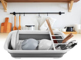 Foldable Drain Basket Drying Dish Storage Rack Dish Drainer for Kitchen Counter Organizer V1294-YM0901-3117200171111