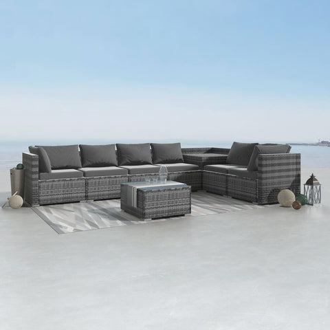 8PCS Outdoor Furniture Modular Lounge Sofa Lizard-Grey V264-OTF-509S-LGR