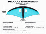 Inflatable Wing Foil Surfing Wing with Carbon Fiber Handles, 30D Nylon Canopy and Transparent V1341-ZY-V9VYDV4Y-BLUE5M2WINGFOIL