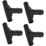 4pcs Trampoline T Shaped Pipe Sleeve Replacement for Pole, PP Black, Easy Installation Safety V1192-AZ-W-21503