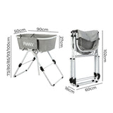 PaWz Pet Bathtub Adjustable Height Folding PT1216-GY