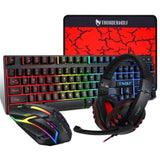 T-Wolf TF800 RGB 4-pcs Gaming Keyboard/Mouse/Headphone/Mouse Pad Kit Set V28-ELETEQTF800