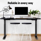 Artiss Standing Desk Motorised Dual Motor Black 120CM HASD-268-BKDF-BKDB-120