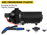 RV Water Pump 5.3 GPM 5.5 Gallons Per Minute 12V Water Pump Automatic 70 PSI Diaphragm Pump with 25 V952-12VDCSFWP1-JBCXB1V0