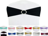Spandex Chair Sashes Bands 50PCS Stretch Chair Ties Bows with Buckle Slider for Wedding Party V1258-DP02-C-1409