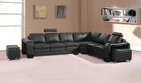 Lounge Set Luxurious 6 Seater Faux Leather Corner Sofa Living Room Couch in Black with 2x Ottomans V43-SOF-MAJ-BL