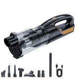 (Black gold)Cordless Handheld Vacuum Cleaner - 2 in 1 Blow Suction - Cyclone Dust Cup, Car V888-ELOSUNG54992-1