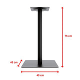 Steel Square 45cm Restaurant Cafe Office Table Base Leg V63-835181