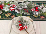 70 Inch Christmas Candy Cane Garland for Front Door, Winter Red White Xmas Holiday Garland for V1258-DP02-C-2711
