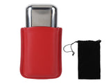 Cigar Case Holder Portable Leather 2 Holder Cigar Case with Stainless Steel Tube for Outdoor Travel V1294-YM0703-3117230048511