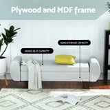 Artiss Storage Ottoman Blanket Box Armrest 140cm Grey OTM-RTA-07-ARM-GY-AB