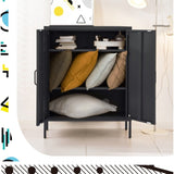 Artiss Buffet Sideboard Metal Cabinet - SWEETHEART Charcoal AI-LOCKER-MI-BK