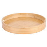 Round Bamboo Food Serving Tray Tea Cup Holder for Steak Bread Cake Pizza Tableware V1294-YM0901-3117200066911