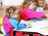6PCS Kids Art Smocks Toddler Smocks Waterproof Smocks for Kids Painting Aprons Long Sleeves With 3 V1369-AZ3-W-10699