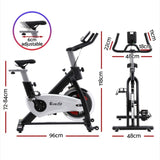 15kg Flywheel Spin Bike Everfit Exercise Bike Home Gym Fitness 120KG Capacity EB-F-SPIN-15-SI