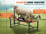 Goat & Sheep Stand, 51x23 inch Livestock Stand, Metal Livestock Milking and Shearing Stand 21" to V952-SCXJJHSYTM519ZQT8V0
