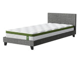 Artiss BedStory Single Bed Frame and Mattress Set, 30cm Hybrid Cooling Gel Mattress with Grey BFRAME-SET-NEO-XFMA-S