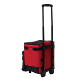 Rolling Cooler 43L Large Capacity Waterproof Foldable Rolling Insulated Box for Camping Picnic Red V1294-YM0901-3117240200211