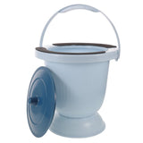 Portable Plastic Bedside Container with Lid - Toilet for Elderly, Disabled, and Home Care Use V1370-AZ4-08631