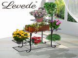 Levede Plant Stand Outdoor Indoor Metal Black UM1182-BK