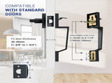 Heavy Duty Upgraded Front Door Lock Set Exterior Entry Matte Black Door Handles Single Cylinder V1192-AZ-W-16704
