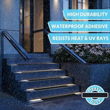 4"x32" Stair Treads Non-Slip 10-Pack Waterproof Heavy-Duty Best Grip Tape Grit Non Slip, V1107-116-94103-BLK3