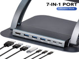 7-in-1 Laptop Stand Docking Station Ergonomic Laptop Riser 360 Rotatable - PD Charging HDMI USB-C V985-LAPTOPSTAND