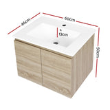 Cefito Vanity Unit 600mm with Basin Oak BV-1-600-OAK-AB