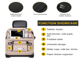 Car Back Seat Organizer with Foldable Table Tray Universal Rear Seat Storage Bag, Multi-Pocket V1107-CS-QCZYKBSNDM