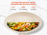Frying Pan Skillet, Aluminum Egg Fry Pans, 3 Pcs , Nonsitck Ceramic Heavy-Duty V952-LCGSJTTCTC89NDS2C001V0