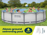 Bestway Swimming Pool 427x427x122cm Steel Frame Above Ground Pools Round Filter Pump Ladder BW-POOL-R-427-5612Y