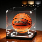 Inner dimensions25x25x25cm Display Case with Light UV Protected Stand Box Full Size Solid Wood Base V1107-105-19573-CLR6