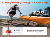 Kayak Cart, 113.4 kg Load Capacity, Canoe Cart Dolly with 19.1 cm Solid Rubber Tires & Kickstand, V952-CZSPHTTC8INC8AUKV001V0