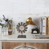 Windmill Table Clock on Base 20x28cm V637-56024CLK