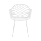 Gardeon 4PC Outdoor Dining Chairs PP Lounge Chair Patio Furniture Garden White ODF-CHAIR-PP130-WH-4X