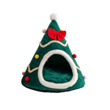 Christmas Tree Dog House, Cozy Dog Cave Pet Sleeping Bed Puppy Tent with Removable Cushion, Pets Bed V1192-AZ-W-20975