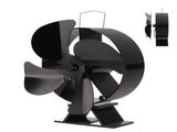 Heat Powered Stove Fan Aluminum Alloy 4 Blades Strong Wind Fireplace Fan for Home V1294-YM3113220215211-0421